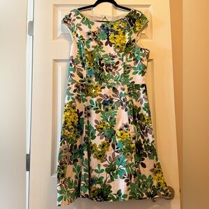 London Style size 16 White and Green Dress